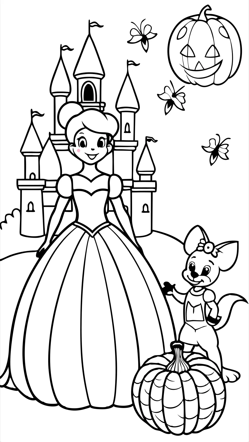 cinderella coloring page printable